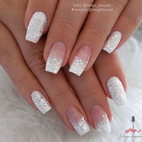 Glitter Tapered Square Nails