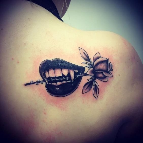 Gothic Rose and Fangs