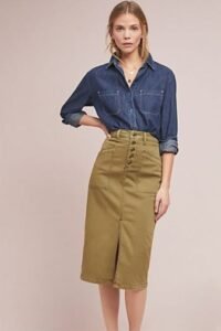 Paisley Skirt/Trousers in Khaki