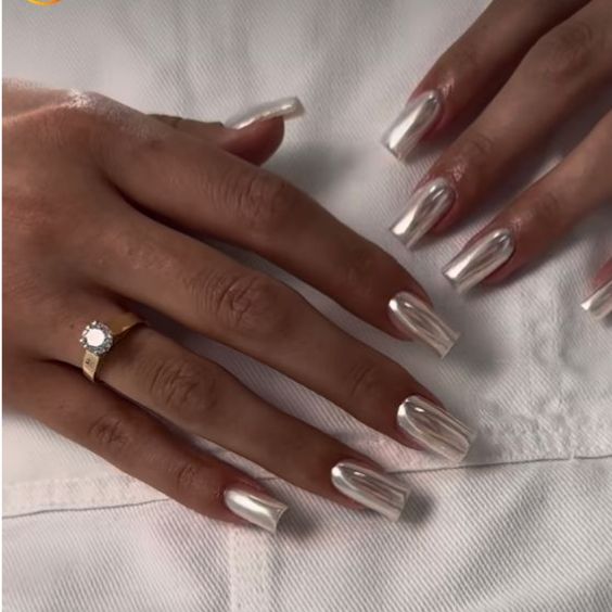 Metallic Tapered Square Nails