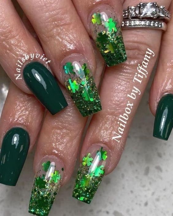 Shamrock Charm Nails