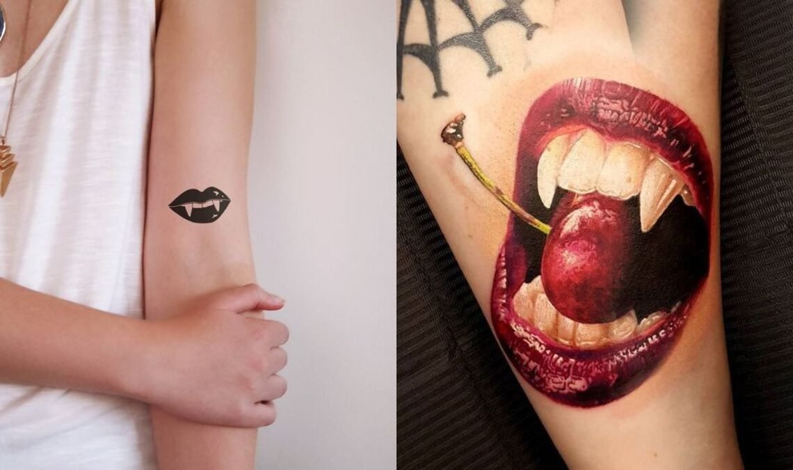 Vampire Teeth Tattoo Ideas
