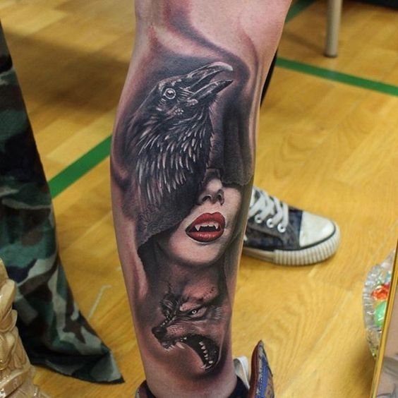 Vampire Teeth with a Veil