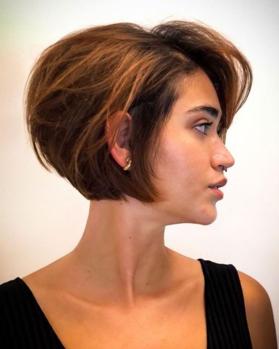 Wedge Bob with Side Part