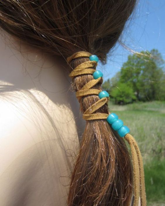 Wrapped Ponytail with Beads