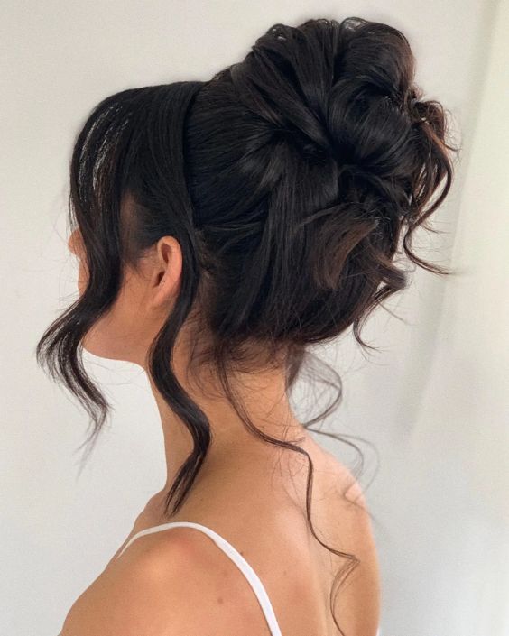 Glossy Crown, Messy Ends Hairstyle