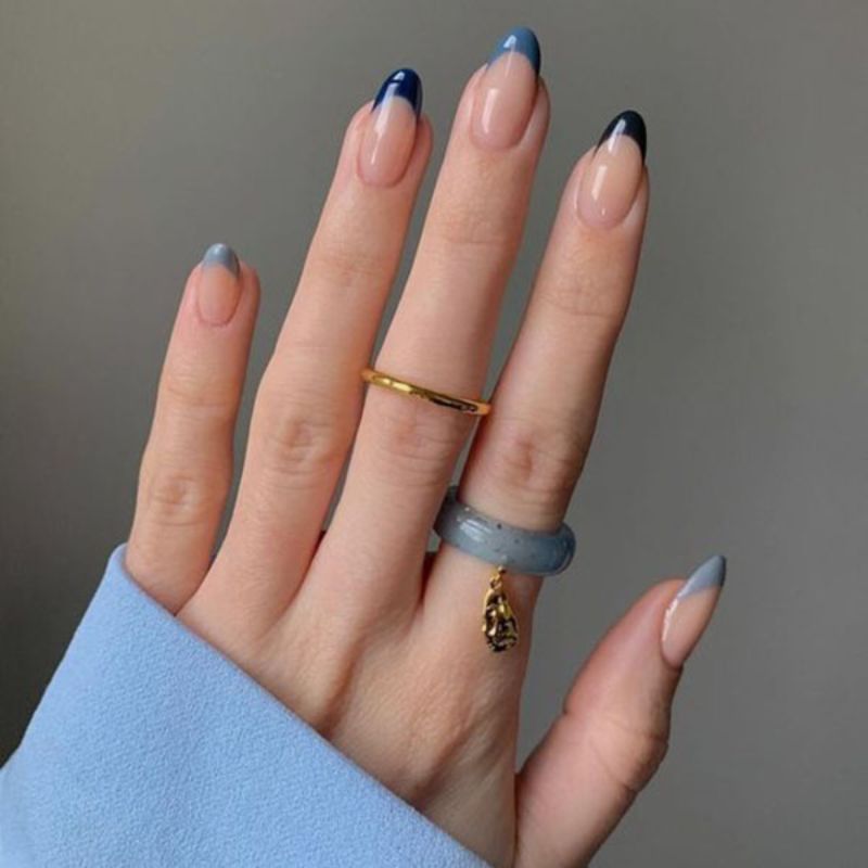 Blue French Tips