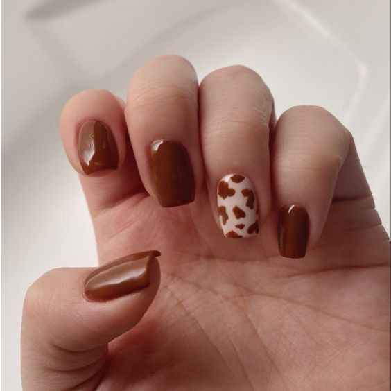 Fancy Cow Print Mani