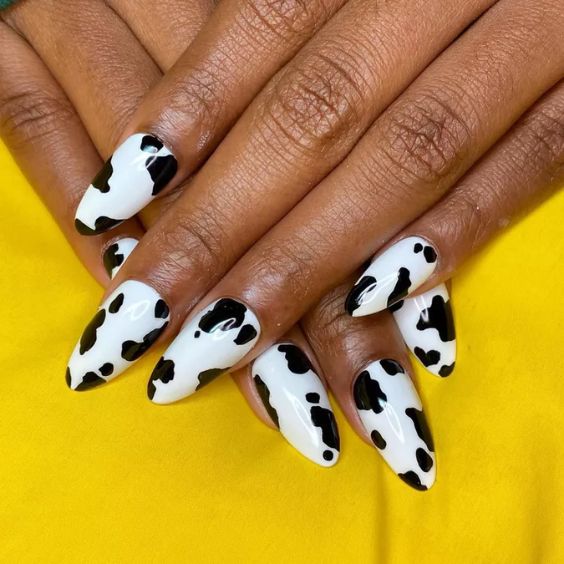 Full Cow Print Nails