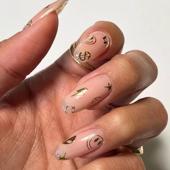 Gold Nail Stickers