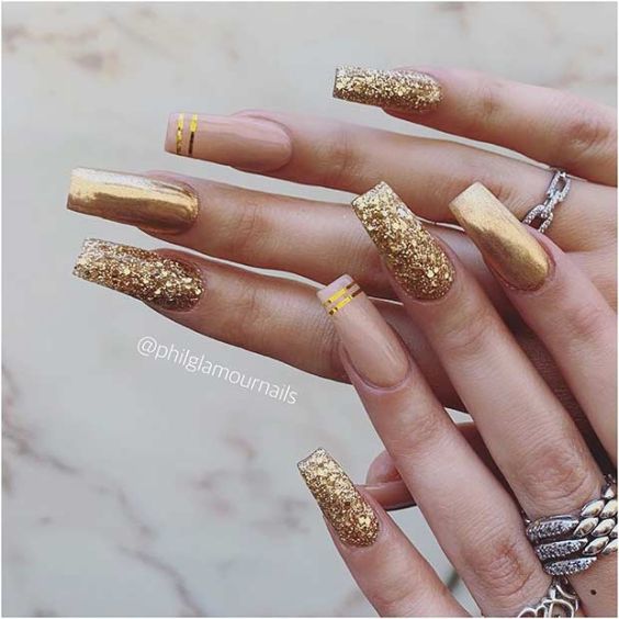 Gorgeous Gold Nails