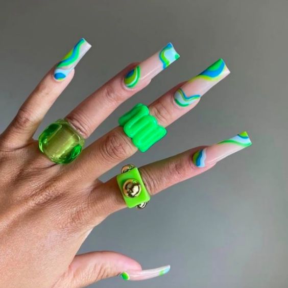 Groovy Swirl Nails