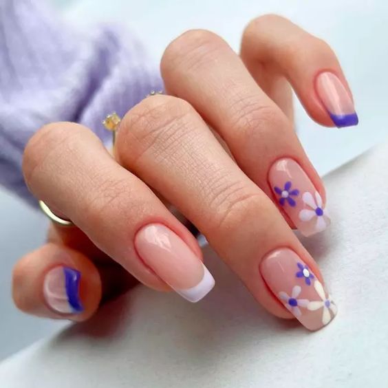 Lavender Blossom Nail Art