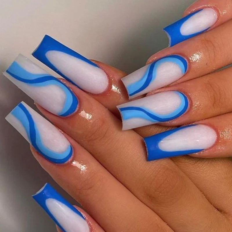 Matte Blue Spirals