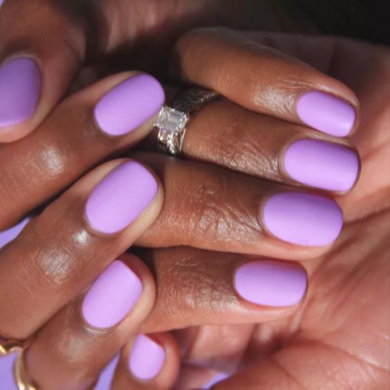 Matte Lavender Nails