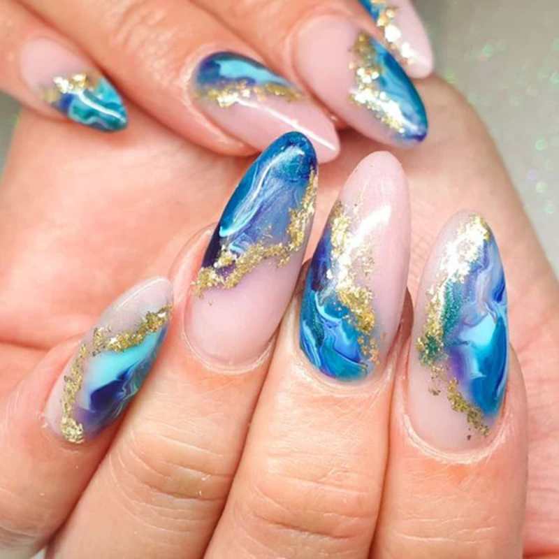 Ocean Inspired Blue Nails (1)