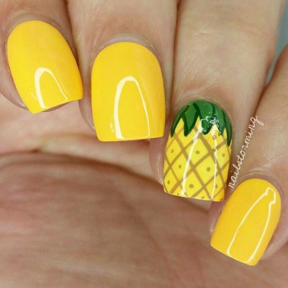 Pina Colada Nails