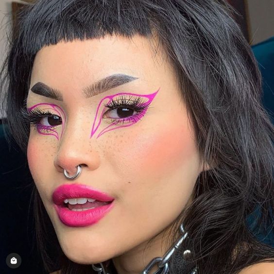 Pink Graphic Liner Art