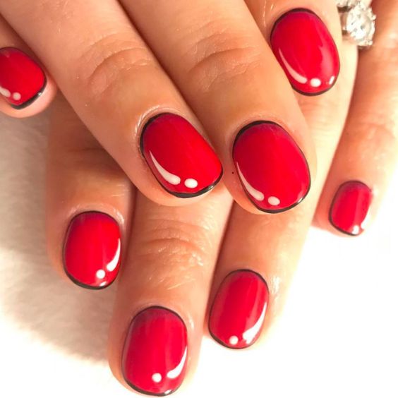 Red Cartoon Nails