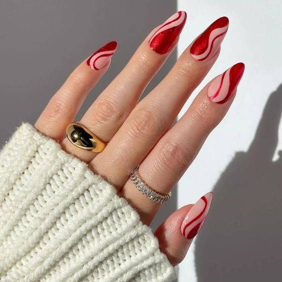 Ruby Twirl Nails