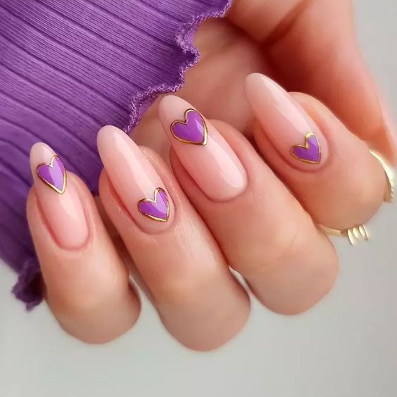 Sweetheart Lavender Nails