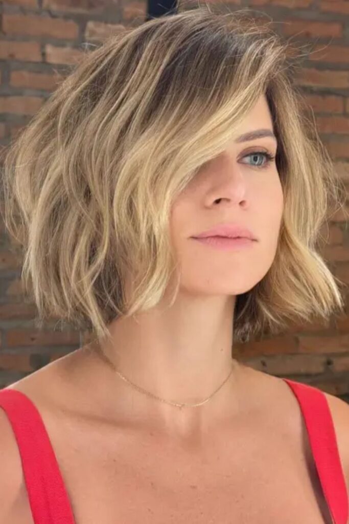 Textured Blonde Bob