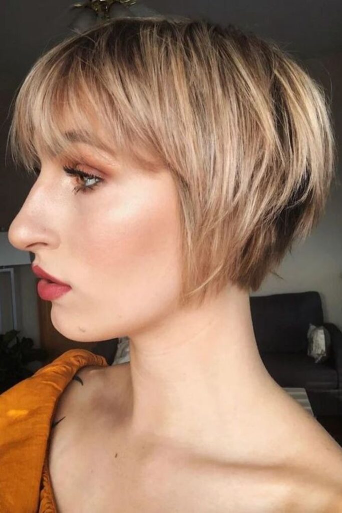 Trendy Layered Pixie