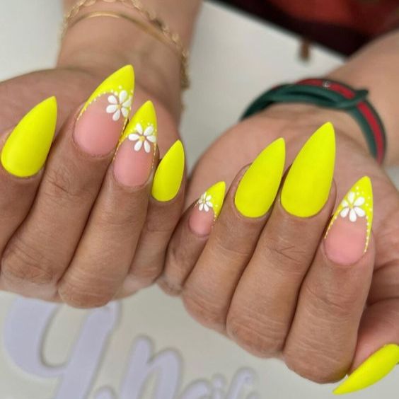 Vibrant Yellow Nail Design