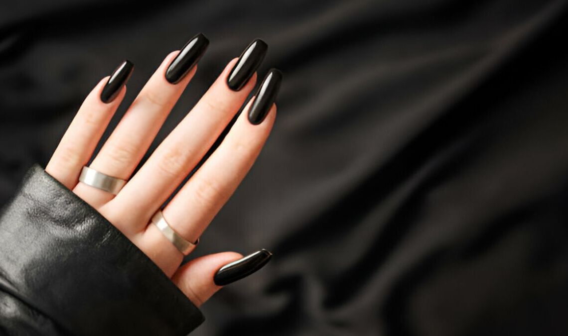 Matte Black Nails Design