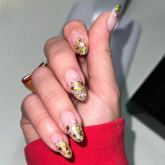 Bold Glitter Ombré Nails