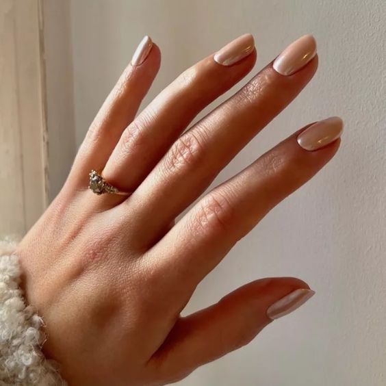 Glazed Peach Nails