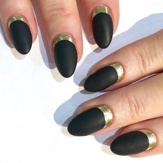 Golden Cuticle With Matte Black Base