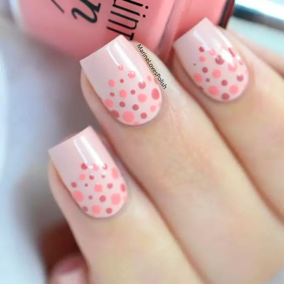 Peach Polka Dots