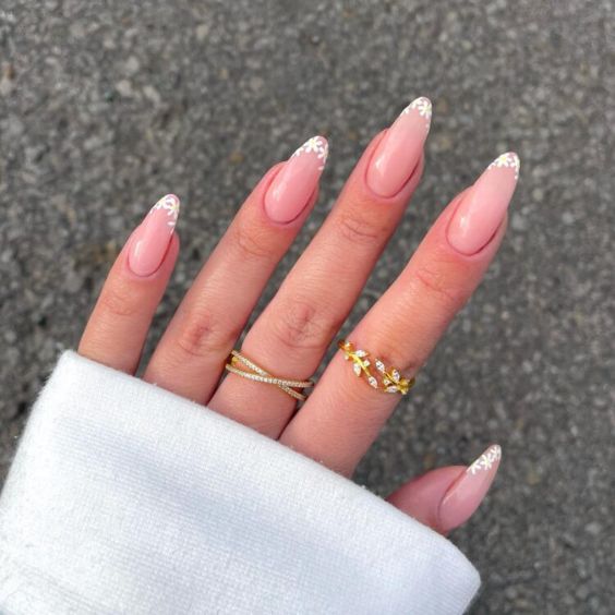 White Floral Tips