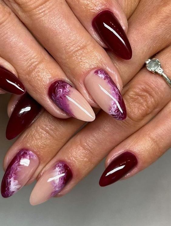 Abstract Ombre Nails