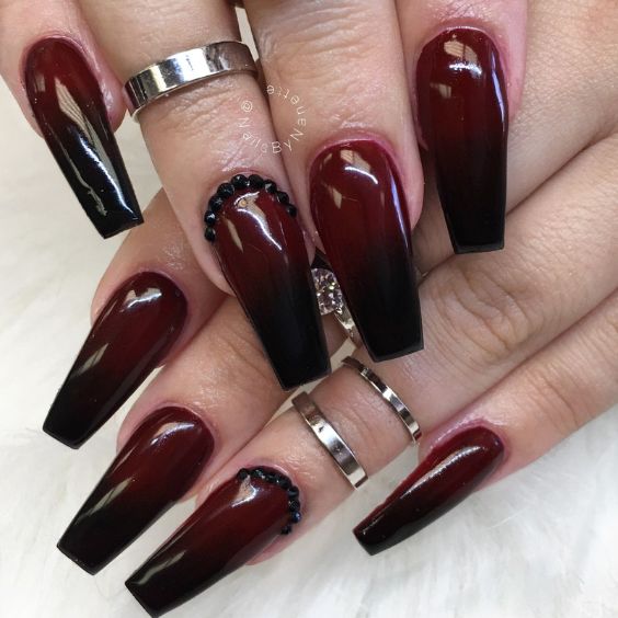 Black Ombre Nails