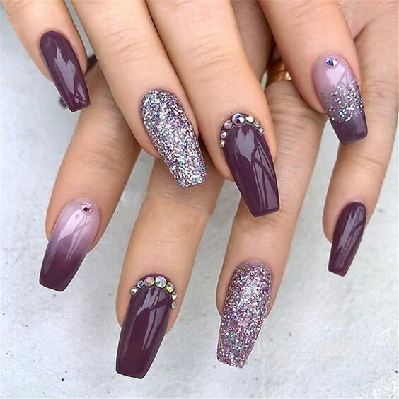 Coffin Ombre Nails