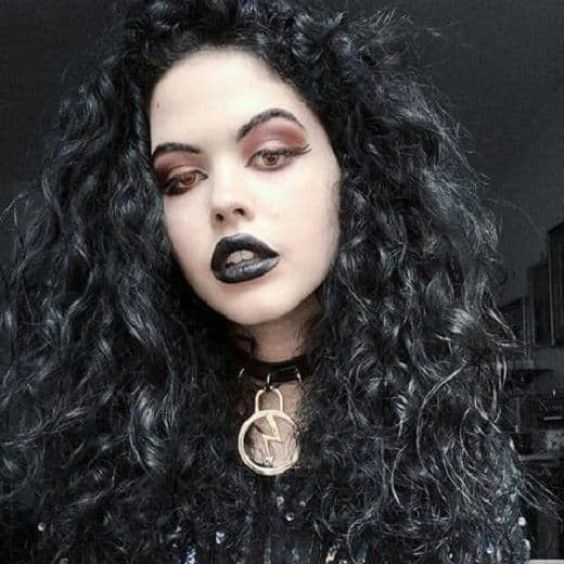 Gothic Center Parted with Thick Curls