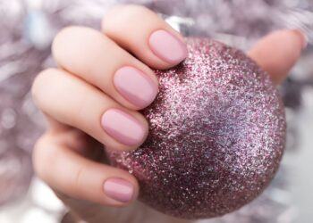 Popular Nude Nails With Glitter Designs