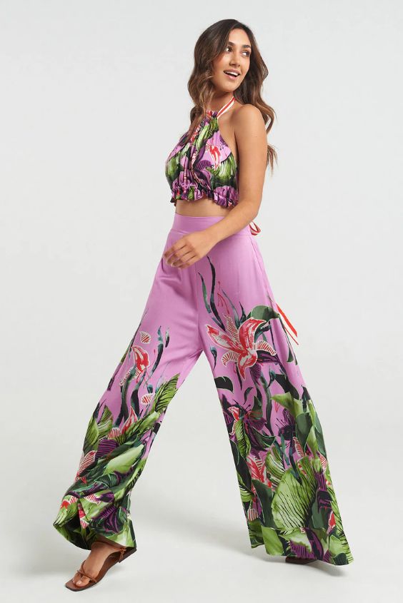 Aloha Shirt and Palazzo Pants