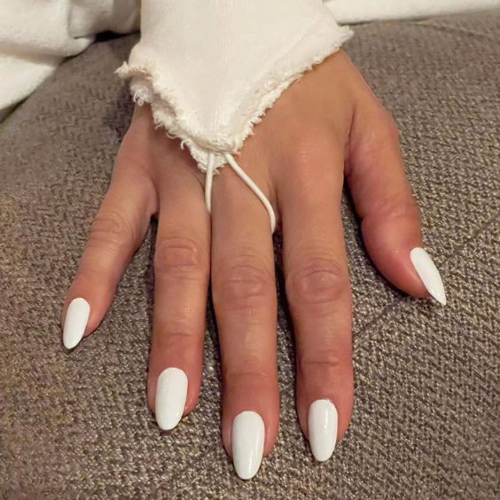 Classic White Nails