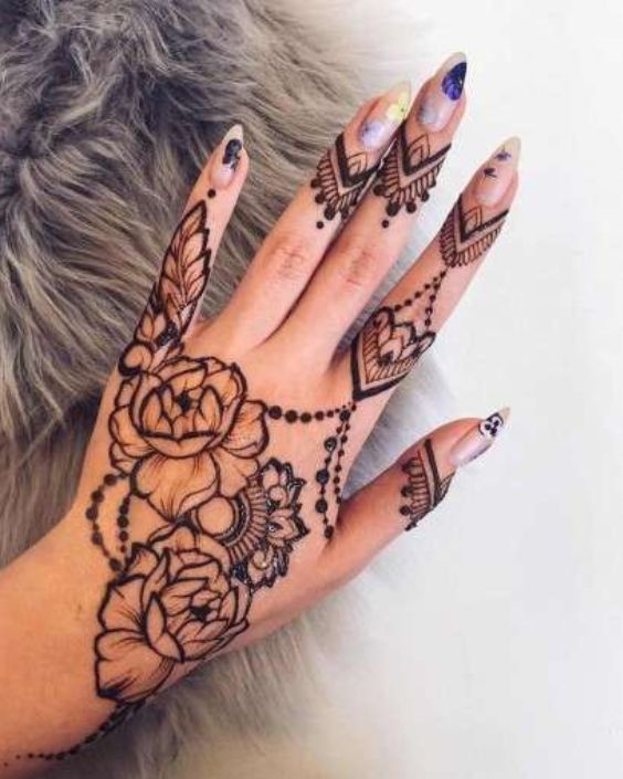 Henna Designs With Roses