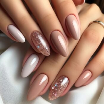 20 Popular Nude Nail Designs with Glitter Trending in 2025