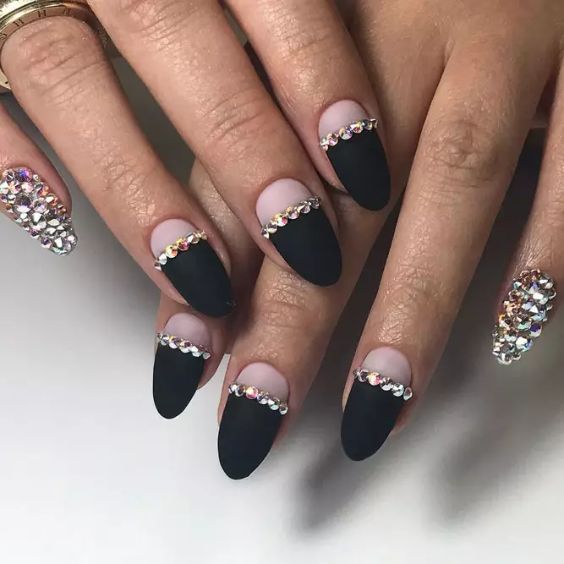 Nails with Rhinestones