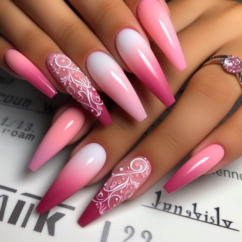 Ombre Pink Nails