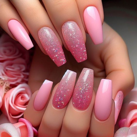 Pink Glitter Ombre