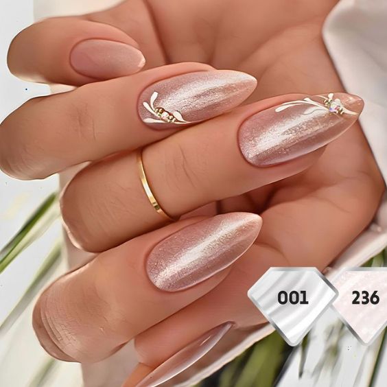 Rose Gold Chrome Nails