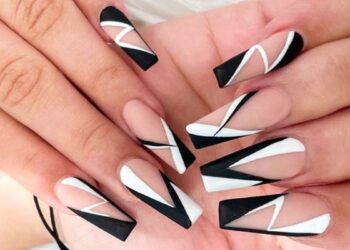 Black Triangle Nail Ideas