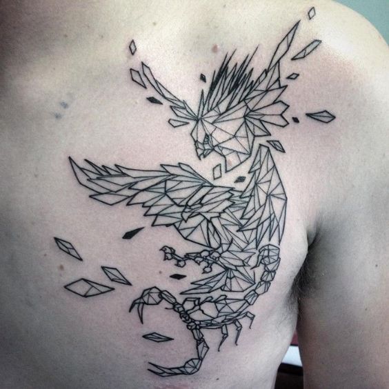 Abstract Phoenix Tattoo