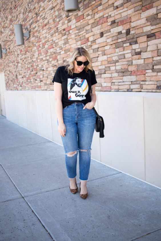 Casual Jeans And A Graphic Tee